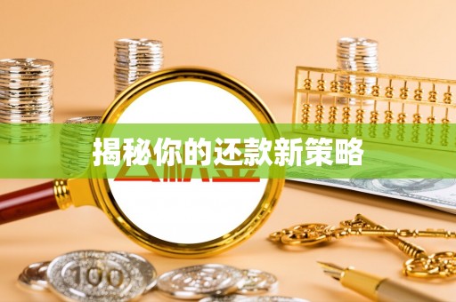 南票揭秘你的还款新策略