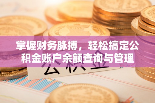 南票掌握财务脉搏，轻松搞定公积金账户余额查询与管理